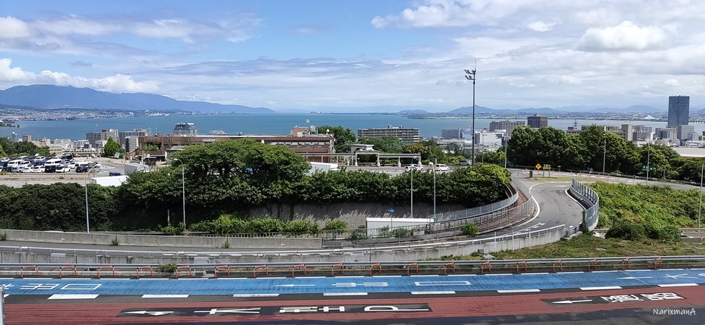 名神大津SA下り屋上展望からの琵琶湖